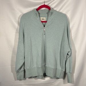 Madewell Women's MWL Airyterry Half-Zip Tunic Sweatshirt Small